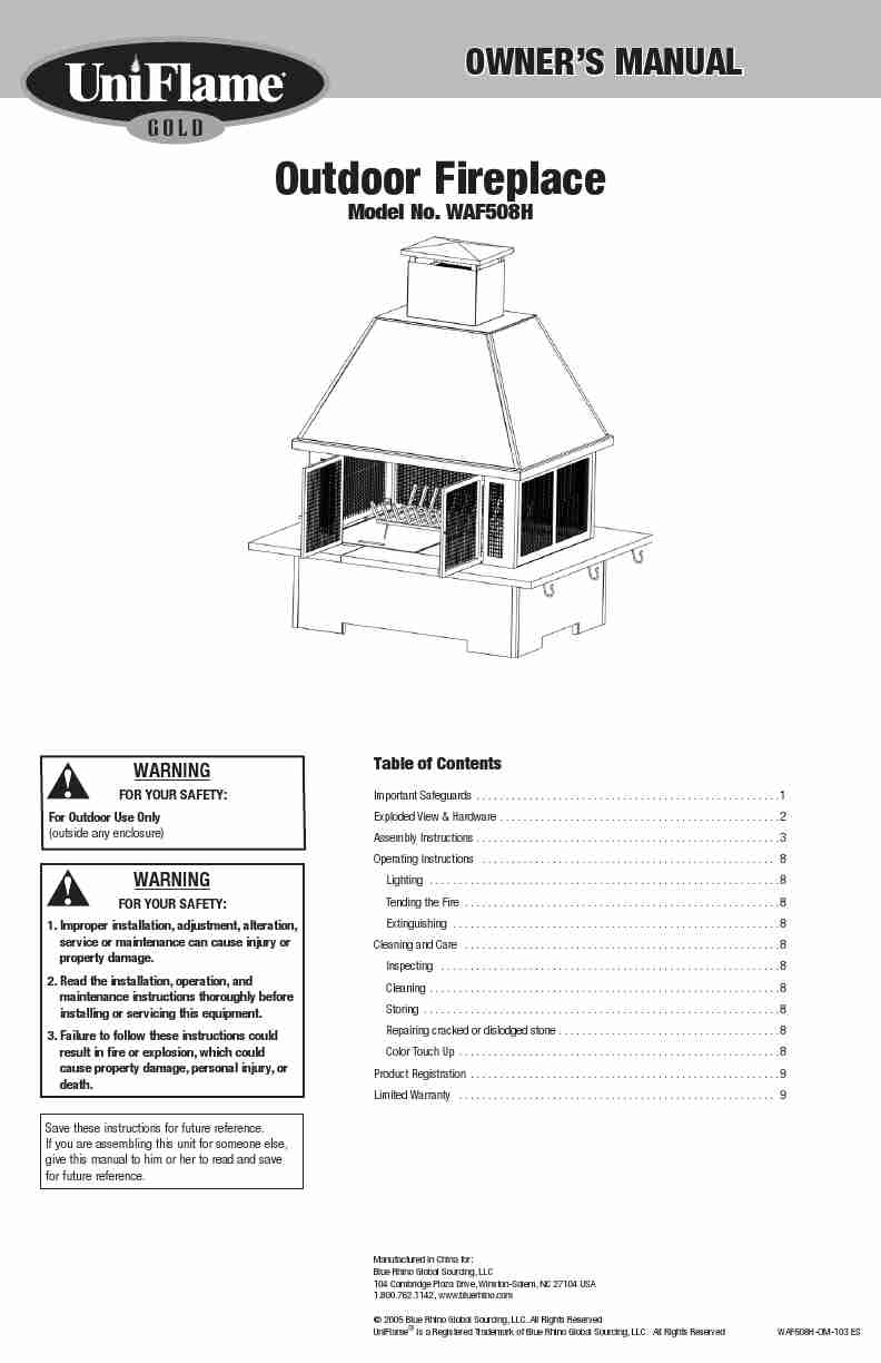 Blue Rhino Outdoor Fireplace WAF508H-page_pdf